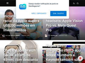'macmagazine.com.br' screenshot