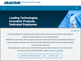 'macom.com' screenshot