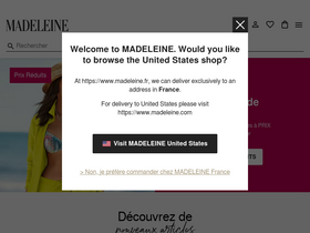 'madeleine.fr' screenshot