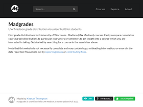'madgrades.com' screenshot