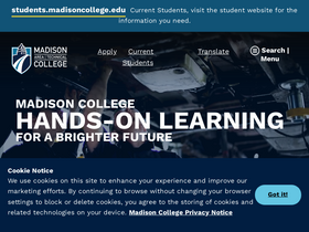 'madisoncollege.edu' screenshot