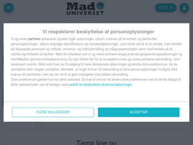 'maduniverset.dk' screenshot