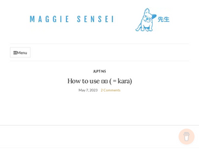'maggiesensei.com' screenshot