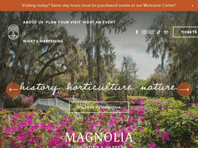 'magnoliaplantation.com' screenshot