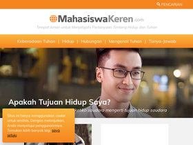 'mahasiswakeren.com' screenshot