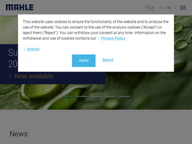 'mahle.com' screenshot