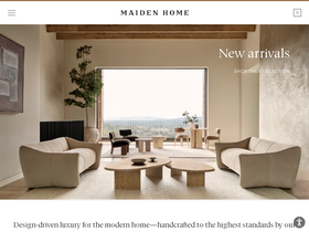 'maidenhome.com' screenshot
