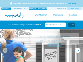'maidpro.com' screenshot