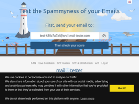 'mail-tester.com' screenshot