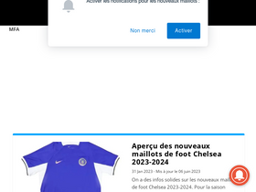 'maillots-foot-actu.fr' screenshot
