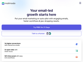 'mailmodo.com' screenshot