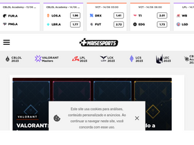 'maisesports.com.br' screenshot