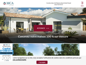 'maisons-mca.com' screenshot