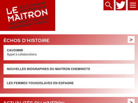 'maitron.fr' screenshot