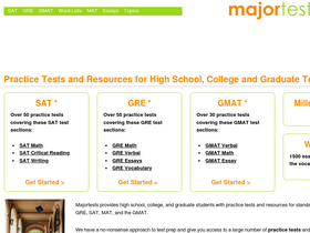 'majortests.com' screenshot