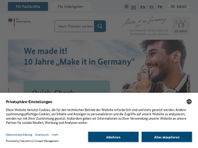 'make-it-in-germany.com' screenshot