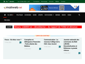'maliweb.net' screenshot