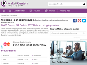 'mallscenters.com' screenshot