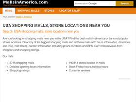 'mallsinamerica.com' screenshot