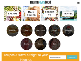 'mamalovesfood.com' screenshot