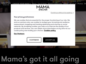 'mamashelter.com' screenshot