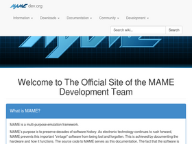 'mamedev.org' screenshot