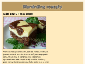 'mamincinyrecepty.cz' screenshot