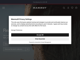 'mammut.com' screenshot