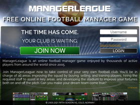 'managerleague.com' screenshot