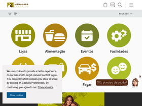 'manauarashopping.com.br' screenshot