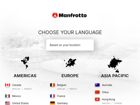 'manfrotto.com' screenshot