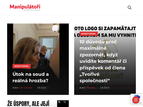 'manipulatori.cz' screenshot