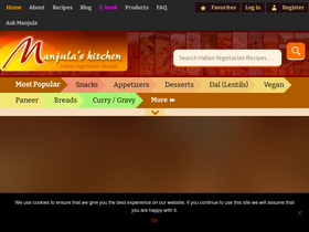 'manjulaskitchen.com' screenshot