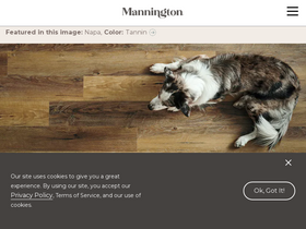 'mannington.com' screenshot