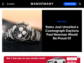 'manofmany.com' screenshot