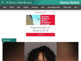 'mantecabulletin.com' screenshot