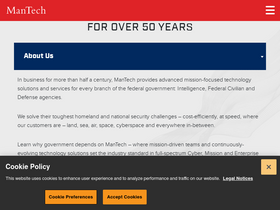'mantech.com' screenshot