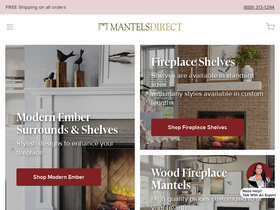 'mantelsdirect.com' screenshot