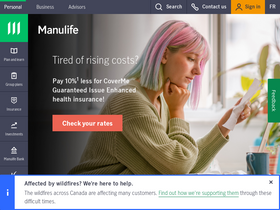 'manulife.ca' screenshot