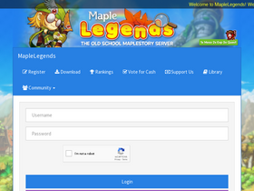 'maplelegends.com' screenshot