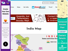'mapsofindia.com' screenshot
