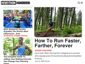 'marathonhandbook.com' screenshot