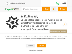 'margaretkashop.sk' screenshot
