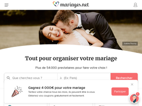 'mariages.net' screenshot