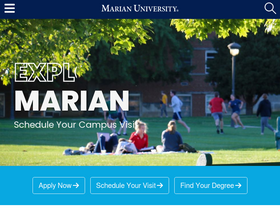 'marian.edu' screenshot