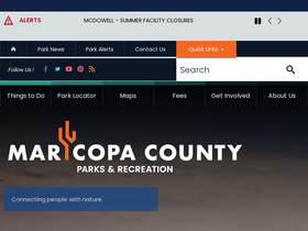 'maricopacountyparks.net' screenshot