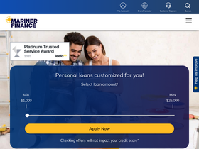 'marinerfinance.com' screenshot