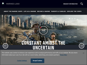 'marines.com' screenshot