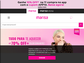 'marisa.com.br' screenshot