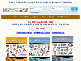 'marks4antiques.com' screenshot